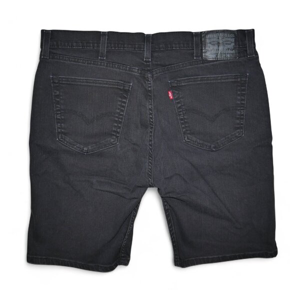 Levi's 505 Men’s Size 38 Jean Shorts Stretch Denim Jorts Solid Faded Black GUC - Picture 1 of 7
